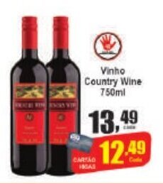 Higa's Supermercado Vinho Country Wine 750ml oferta