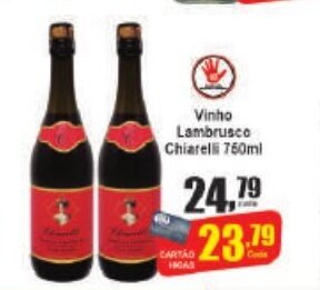 Vinho Lambrusco Chiarelli 750ml