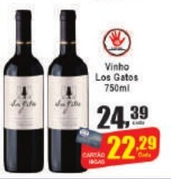 Higa's Supermercado Vinho Los Gatos 750ml oferta