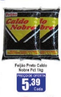 Higa's Supermercado Feijao Preto Caldo Nobre pct 1kg oferta