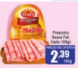 Higa's Supermercado Presunto Seara fat. cada 100g oferta