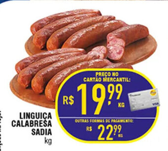 Mercantil Rodrigues Linguica Calabresa Sadia 1kg oferta