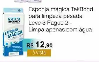 Copercana Esponja Mágic Tekbond Para Limpeza Pesada Leve 3 Pague 2 Limpa Apenas Com água oferta