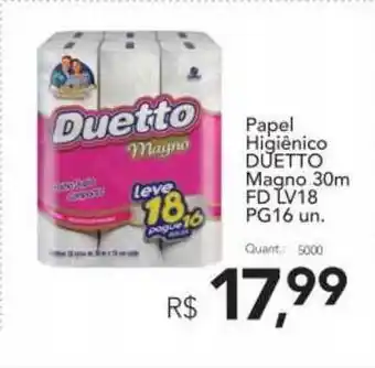 Supermercados Koch Papel Higiênico Duetto Magno 30m Fd Lv18 Pg16 Un. oferta