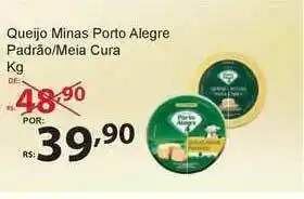 Queijo Minas Porto Alegre Padrão Meia Cura 1kg