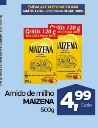 Cometa Supermercados Amido de Milho Maizena 500g oferta