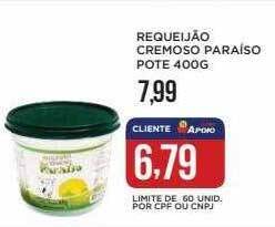 Requeijão cremoso paraiso