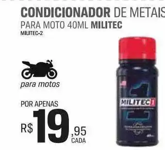 Condicionador de metais para moto 40ml militec