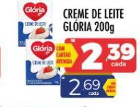 Supermercados Avenida Creme de leite glória oferta