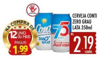 Cerveja conti zero grau