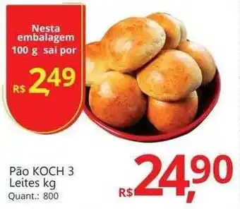 Supermercados Koch Pão koch 3 leites kg oferta