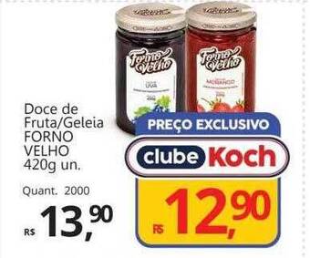 Supermercados Koch Doce de fruta geleia forno velho oferta