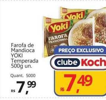 Supermercados Koch Farofa de mandioca yoki temperada oferta