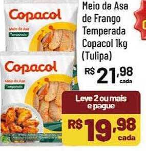 Supermercados Goes Meio da asa de frango temperada copacol oferta