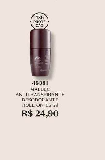 O Boticário Malbec antitranspirante desodorante roll-on oferta