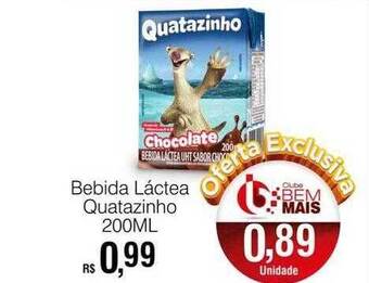 Supermercado Bem Barato Bebida láctea quatazinho oferta