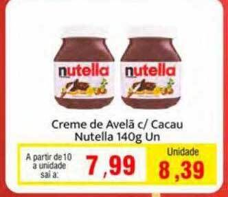Spani Atacadista Creme de avelã c cacau nutella oferta