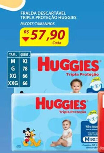 Fralda Descartavel Tripla protecao Huggies