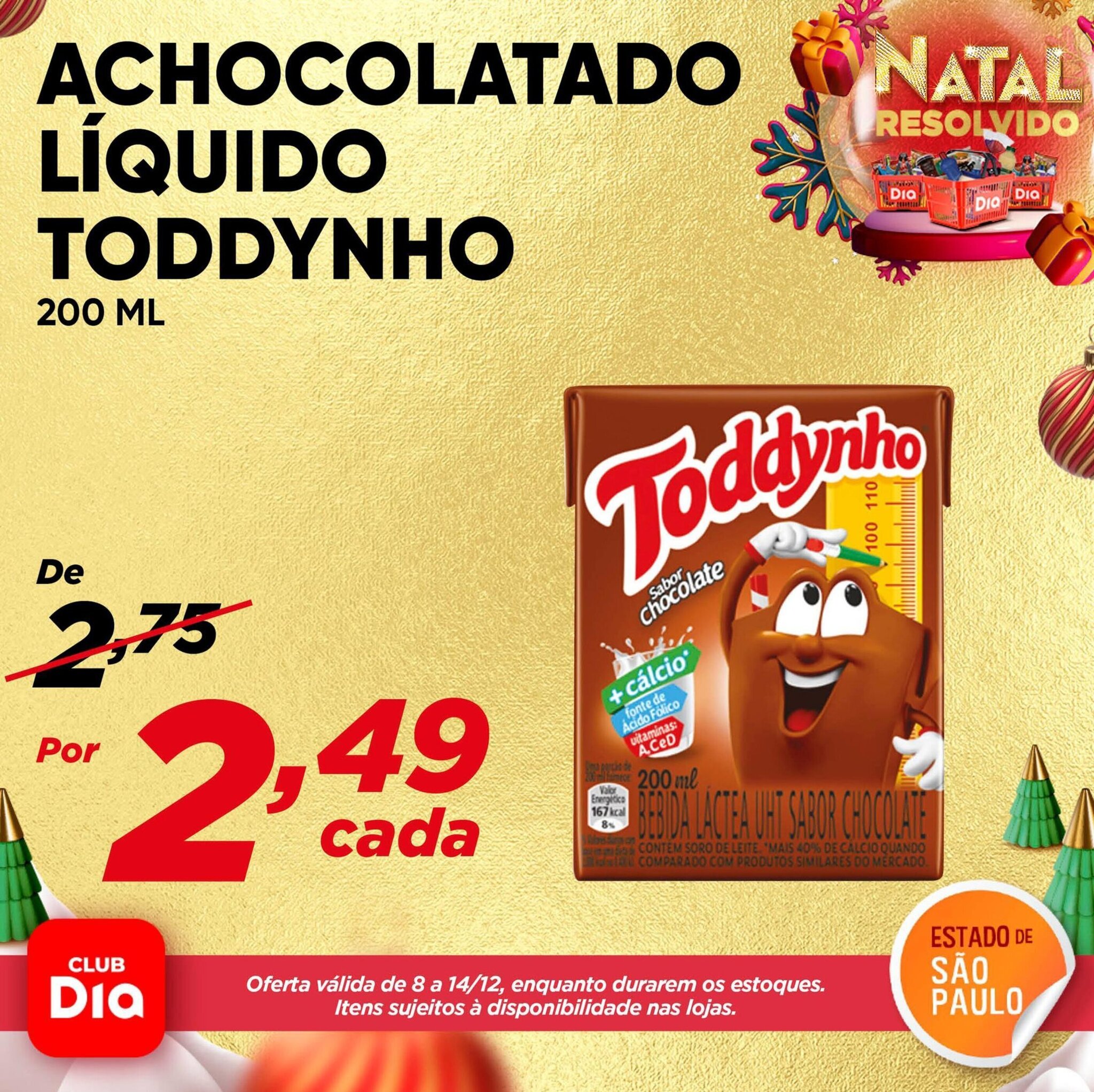 Achocolatado Toddynho 200ml - Promotop