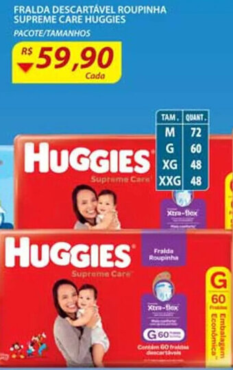 Assaí Atacadista Fralda Descartavel Roupinha Supreme Care Huggies oferta
