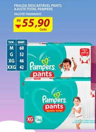 Assaí Atacadista Fralda descartavel Pants Ajuste Total Pampers oferta
