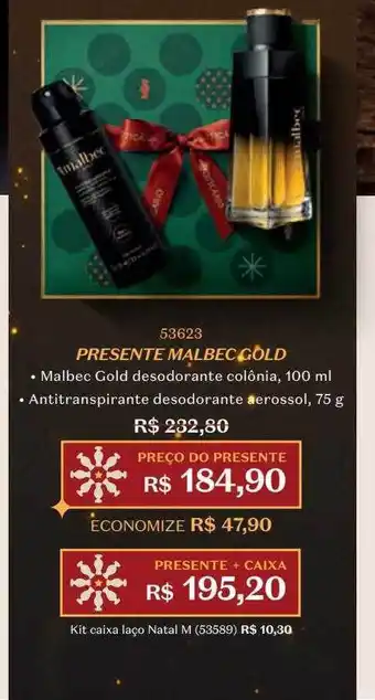 O Boticário Presente malbec gold 53623 oferta