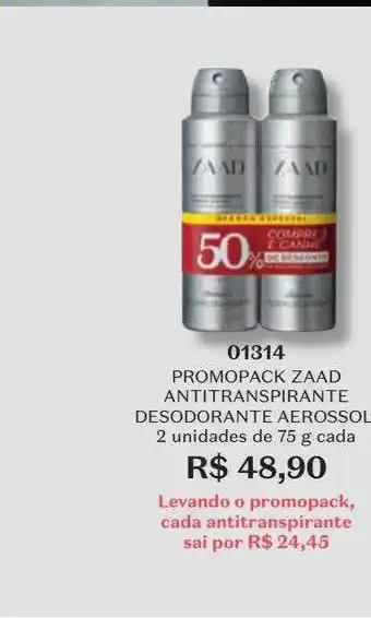 O Boticário Promopack zaad antitranspirante desodorante aerossol 01314 oferta