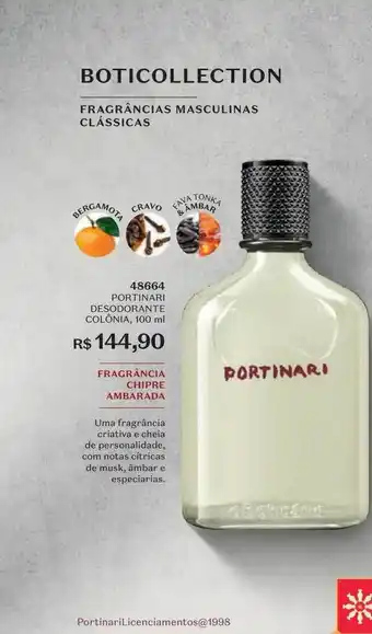 O Boticário Portinari desodorante colônial 48664 oferta