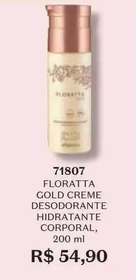 O Boticário Floratta gold creme desodorante hidratante corporal 71807 oferta