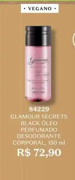 O Boticário Glamour secrets black óleo perfumado desodorante corporal vegano 84229 oferta