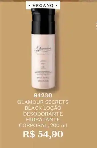 O Boticário Glamour secrets black loção desodorante hidratante corporal vegano 84230 oferta