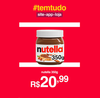 Lojas Americanas Nutella 350g oferta