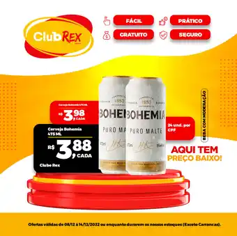 Supermercados Rex Cerveja Bohemia 473ml oferta