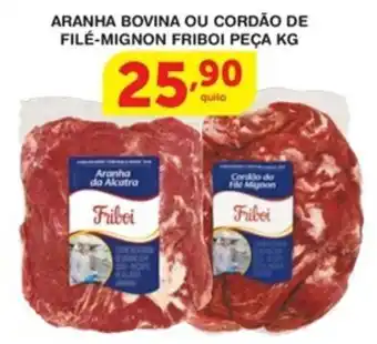 Roldão Aranha Bovina ou Cordao de File Mignon Friboi Peca 1kg oferta