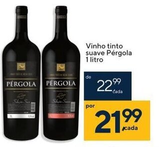 Coop Vinho Tinto Suave Pergola 1L oferta