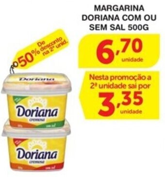 Roldão Margarina Doriana Com ou Sem Sal 500g oferta
