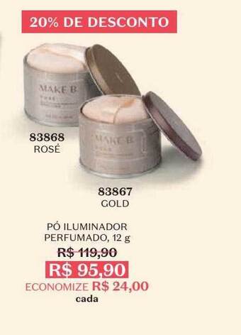 Pó iluminador perfumado rosé 83868 gold 83867