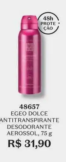 O Boticário Egeo dolce antitranspirante desodorante aerossol 48657 oferta