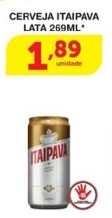 Roldão Cerveja Itaipava lata 269ml oferta