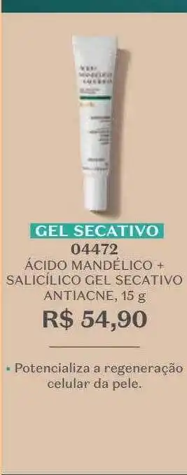 O Boticário Ácido mandélico + salicilíco gel secativo antiacne oferta