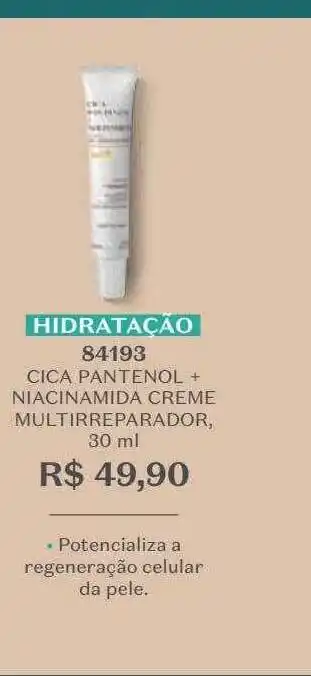 Cica pantenol + niacinamida creme multirreparador 84193