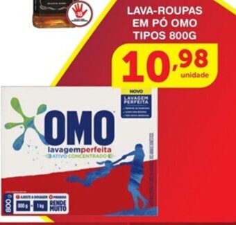 Roldão Lava roupas em po Omo tipos 800g oferta