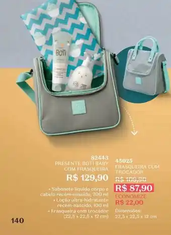 O Boticário Presente boti baby com frasqueira 82443 frasqueira com tocador 45025 oferta