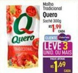 Muffato Molho Tradicional Quero sache 300g oferta