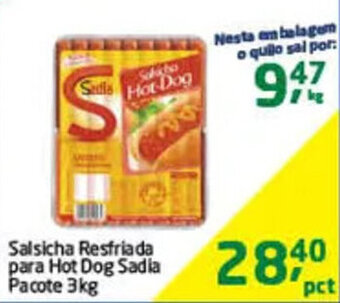 Tenda Atacado Salsicha Resfriada para Hot Dog Sadia pacote 3kg oferta