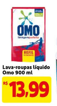 Mercado Extra Lava Roupas Liquido Omo 900ml oferta