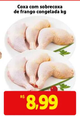 Mercado Extra Coxa com Sobrecoxa de frango Congelada 1kg oferta
