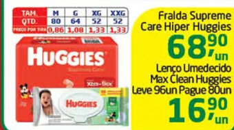 Tenda Atacado Fralda Supreme care Hiper Huggies oferta