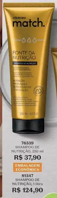 O Boticário Shampoo de nutrição 76539 oferta