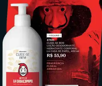 O Boticário Cuide-se bem loção desodorante hidratante corporal la casa de papel vegano 47811 oferta
